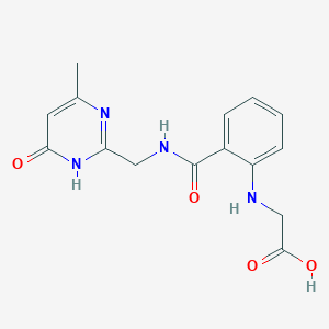 molecular formula C15H16N4O4 B3735127 {[2-({[(4-methyl-6-oxo-1,6-dihydropyrimidin-2-yl)methyl]amino}carbonyl)phenyl]amino}acetic acid 