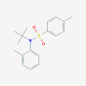 molecular formula C18H23NO2S B373513 N-(tert-butyl)-4-methyl-N-(2-methylphenyl)benzenesulfonamide 