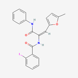 molecular formula C21H17IN2O3 B3735163 N-[1-(anilinocarbonyl)-2-(5-methyl-2-furyl)vinyl]-2-iodobenzamide 