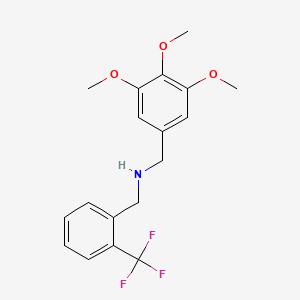 molecular formula C18H20F3NO3 B3735172 1-[2-(trifluoromethyl)phenyl]-N-(3,4,5-trimethoxybenzyl)methanamine 