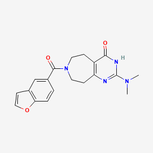 molecular formula C19H20N4O3 B3735178 7-(1-benzofuran-5-ylcarbonyl)-2-(dimethylamino)-3,5,6,7,8,9-hexahydro-4H-pyrimido[4,5-d]azepin-4-one 
