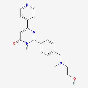 2-(4-{[(2-hydroxyethyl)(methyl)amino]methyl}phenyl)-6-pyridin-4-ylpyrimidin-4(3H)-one