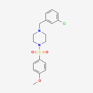 molecular formula C18H21ClN2O3S B3735236 1-(3-chlorobenzyl)-4-[(4-methoxyphenyl)sulfonyl]piperazine 