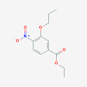 molecular formula C12H15NO5 B373524 Ethyl 4-nitro-3-propoxybenzoate 