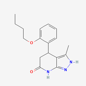 molecular formula C17H21N3O2 B3735244 4-(2-butoxyphenyl)-3-methyl-1,4,5,7-tetrahydro-6H-pyrazolo[3,4-b]pyridin-6-one 