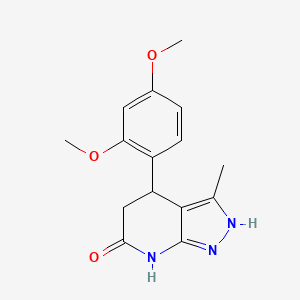 molecular formula C15H17N3O3 B3735260 4-(2,4-dimethoxyphenyl)-3-methyl-1,4,5,7-tetrahydro-6H-pyrazolo[3,4-b]pyridin-6-one 