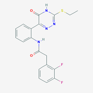 2-(2,3-difluorophenyl)-N-{2-[3-(ethylthio)-5-oxo-4,5-dihydro-1,2,4-triazin-6-yl]phenyl}acetamide