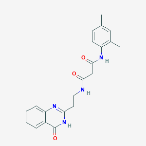 molecular formula C21H22N4O3 B3735296 N-(2,4-dimethylphenyl)-N'-[2-(4-oxo-3,4-dihydroquinazolin-2-yl)ethyl]malonamide 