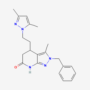 2-benzyl-4-[2-(3,5-dimethyl-1H-pyrazol-1-yl)ethyl]-3-methyl-2,4,5,7-tetrahydro-6H-pyrazolo[3,4-b]pyridin-6-one
