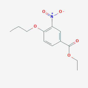 molecular formula C12H15NO5 B373533 Ethyl 3-nitro-4-propoxybenzoate 