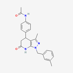 N-{4-[3-methyl-1-(3-methylbenzyl)-6-oxo-4,5,6,7-tetrahydro-1H-pyrazolo[3,4-b]pyridin-4-yl]phenyl}acetamide