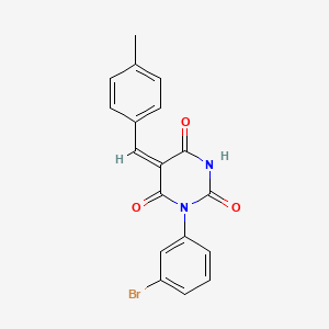 molecular formula C18H13BrN2O3 B3735374 1-(3-bromophenyl)-5-(4-methylbenzylidene)-2,4,6(1H,3H,5H)-pyrimidinetrione 