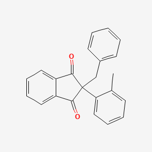 molecular formula C23H18O2 B3735385 2-benzyl-2-(2-methylphenyl)-1H-indene-1,3(2H)-dione 