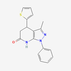 3-methyl-1-phenyl-4-(2-thienyl)-1,4,5,7-tetrahydro-6H-pyrazolo[3,4-b]pyridin-6-one