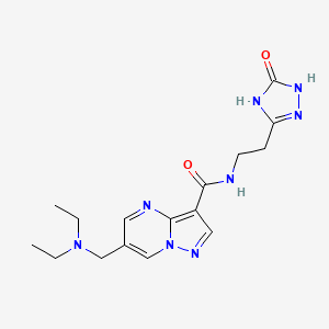 6-[(diethylamino)methyl]-N-[2-(5-oxo-4,5-dihydro-1H-1,2,4-triazol-3-yl)ethyl]pyrazolo[1,5-a]pyrimidine-3-carboxamide