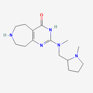 2-{methyl[(1-methylpyrrolidin-2-yl)methyl]amino}-3,5,6,7,8,9-hexahydro-4H-pyrimido[4,5-d]azepin-4-one