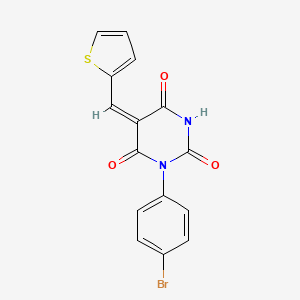 1-(4-bromophenyl)-5-(2-thienylmethylene)-2,4,6(1H,3H,5H)-pyrimidinetrione