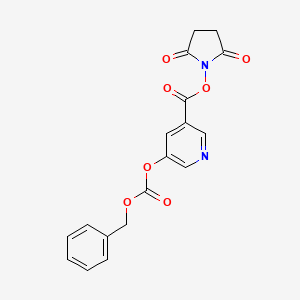molecular formula C18H14N2O7 B3735412 benzyl 5-{[(2,5-dioxo-1-pyrrolidinyl)oxy]carbonyl}-3-pyridinyl carbonate CAS No. 5488-97-1