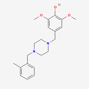 2,6-dimethoxy-4-{[4-(2-methylbenzyl)-1-piperazinyl]methyl}phenol