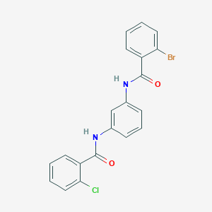 molecular formula C20H14BrClN2O2 B3735429 2-bromo-N-{3-[(2-chlorobenzoyl)amino]phenyl}benzamide 