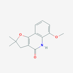 molecular formula C14H15NO3 B373543 6-methoxy-2,2-dimethyl-3,5-dihydrofuro[3,2-c]quinolin-4(2H)-one 