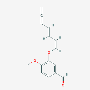 molecular formula C15H14O3 B373546 3-(1,3,5,6-Heptatetraenyloxy)-4-methoxybenzaldehyde 