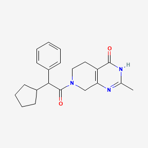 molecular formula C21H25N3O2 B3735467 7-[cyclopentyl(phenyl)acetyl]-2-methyl-5,6,7,8-tetrahydropyrido[3,4-d]pyrimidin-4(3H)-one 