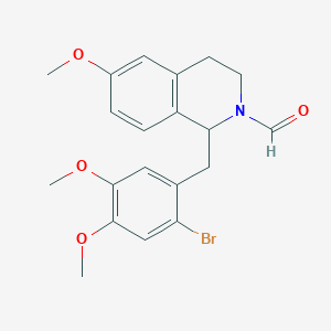 molecular formula C20H22BrNO4 B373547 1-(2-bromo-4,5-dimethoxybenzyl)-6-methoxy-3,4-dihydro-2(1H)-isoquinolinecarbaldehyde 