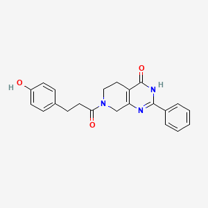 molecular formula C22H21N3O3 B3735487 7-[3-(4-hydroxyphenyl)propanoyl]-2-phenyl-5,6,7,8-tetrahydropyrido[3,4-d]pyrimidin-4(3H)-one 