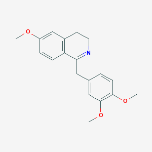 molecular formula C19H21NO3 B373550 1-[(3,4-Dimethoxyphenyl)methyl]-6-methoxy-3,4-dihydroisoquinoline 