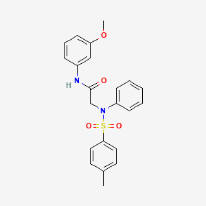 molecular formula C22H22N2O4S B3735502 N~1~-(3-methoxyphenyl)-N~2~-[(4-methylphenyl)sulfonyl]-N~2~-phenylglycinamide 