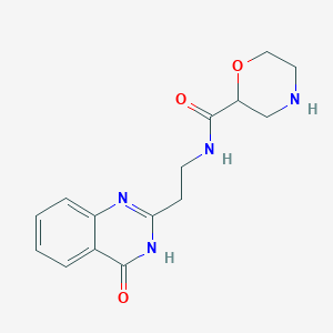 molecular formula C15H18N4O3 B3735505 N-[2-(4-oxo-3,4-dihydro-2-quinazolinyl)ethyl]-2-morpholinecarboxamide hydrochloride 