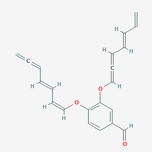 molecular formula C21H18O3 B373551 3-(1,2,4,6-Heptatetraenyloxy)-4-(1,3,5,6-heptatetraenyloxy)benzaldehyde 