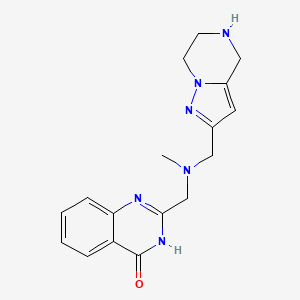molecular formula C17H20N6O B3735512 2-{[methyl(4,5,6,7-tetrahydropyrazolo[1,5-a]pyrazin-2-ylmethyl)amino]methyl}-4(3H)-quinazolinone dihydrochloride 