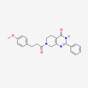 molecular formula C23H23N3O3 B3735516 7-[3-(4-methoxyphenyl)propanoyl]-2-phenyl-5,6,7,8-tetrahydropyrido[3,4-d]pyrimidin-4(3H)-one 