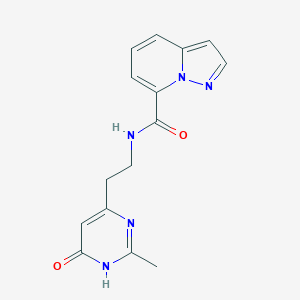 molecular formula C15H15N5O2 B3735520 N-[2-(6-hydroxy-2-methylpyrimidin-4-yl)ethyl]pyrazolo[1,5-a]pyridine-7-carboxamide 