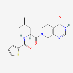 molecular formula C18H22N4O3S B3735541 N-{3-methyl-1-[(4-oxo-4,5,6,8-tetrahydropyrido[3,4-d]pyrimidin-7(3H)-yl)carbonyl]butyl}thiophene-2-carboxamide 
