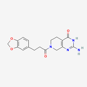 molecular formula C17H18N4O4 B3735544 2-amino-7-[3-(1,3-benzodioxol-5-yl)propanoyl]-5,6,7,8-tetrahydropyrido[3,4-d]pyrimidin-4(3H)-one 