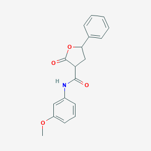 N-(3-methoxyphenyl)-2-oxo-5-phenyltetrahydro-3-furancarboxamide