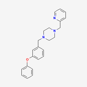 molecular formula C23H25N3O B3735559 1-(3-phenoxybenzyl)-4-(2-pyridinylmethyl)piperazine 