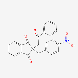molecular formula C24H17NO5 B3735564 2-(4-nitrobenzyl)-2-(2-oxo-2-phenylethyl)-1H-indene-1,3(2H)-dione 