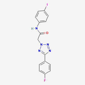 molecular formula C15H11FIN5O B3735574 2-[5-(4-fluorophenyl)-2H-tetrazol-2-yl]-N-(4-iodophenyl)acetamide 
