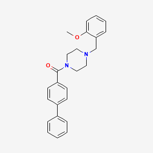B3735581 1-(4-biphenylylcarbonyl)-4-(2-methoxybenzyl)piperazine CAS No. 5996-08-7