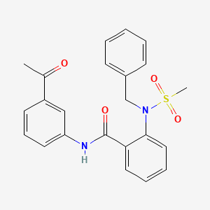 molecular formula C23H22N2O4S B3735589 N-(3-acetylphenyl)-2-[benzyl(methylsulfonyl)amino]benzamide 