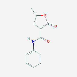 molecular formula C12H13NO3 B373559 5-methyl-2-oxo-N-phenyltetrahydro-3-furancarboxamide 