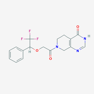 molecular formula C17H16F3N3O3 B3735598 7-[(2,2,2-trifluoro-1-phenylethoxy)acetyl]-5,6,7,8-tetrahydropyrido[3,4-d]pyrimidin-4(3H)-one 