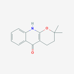 molecular formula C14H15NO2 B373561 2,2-Dimethyl-2,3,4,10-tetrahydro-5H-pyrano[2,3-b]quinolin-5-one CAS No. 6431-83-0