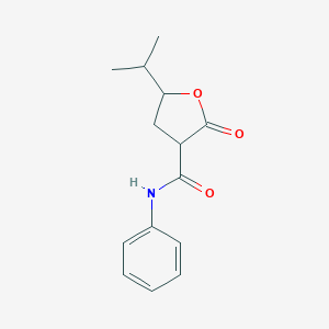 molecular formula C14H17NO3 B373562 5-isopropyl-2-oxo-N-phenyltetrahydro-3-furancarboxamide 
