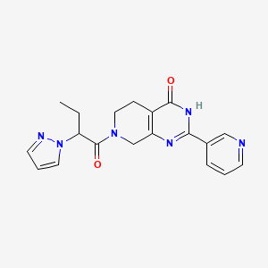molecular formula C19H20N6O2 B3735630 7-[2-(1H-pyrazol-1-yl)butanoyl]-2-pyridin-3-yl-5,6,7,8-tetrahydropyrido[3,4-d]pyrimidin-4(3H)-one 