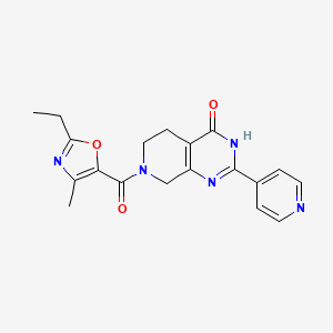 molecular formula C19H19N5O3 B3735638 7-[(2-ethyl-4-methyl-1,3-oxazol-5-yl)carbonyl]-2-pyridin-4-yl-5,6,7,8-tetrahydropyrido[3,4-d]pyrimidin-4(3H)-one 